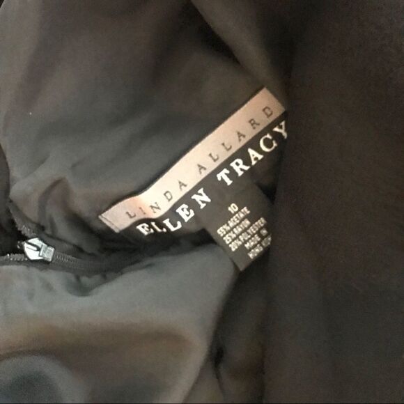 Vtg 1990s scoop back open fitted LBD 10 Dress - Picture 5 of 6